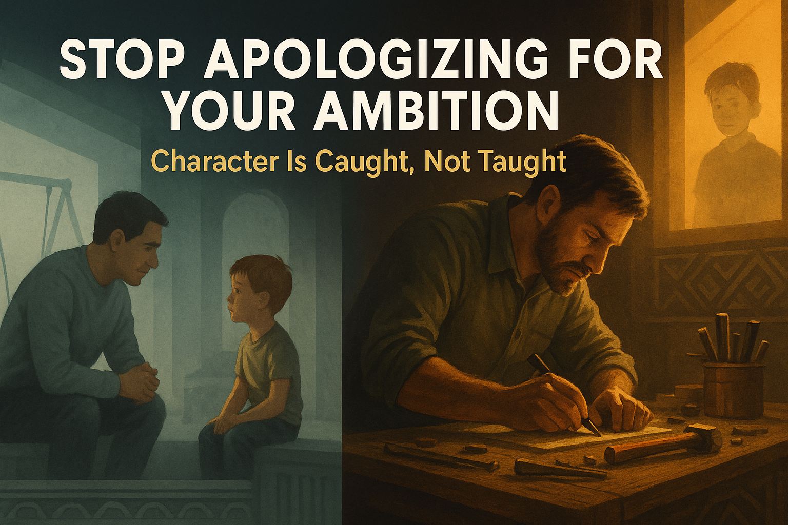 Stop Apologizing for Your Ambition. Character Is Caught, Not Taught.