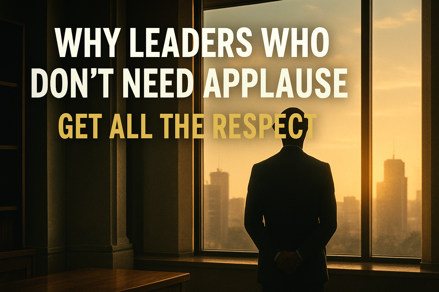 Why Leaders Who Don't Need Applause Get All the Respect