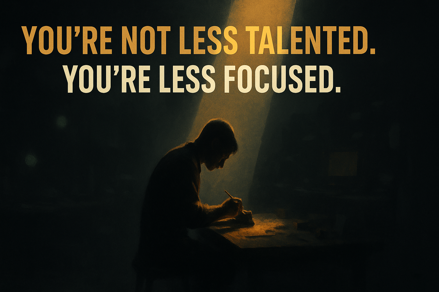 You're Not Less Talented. You're Less Focused.